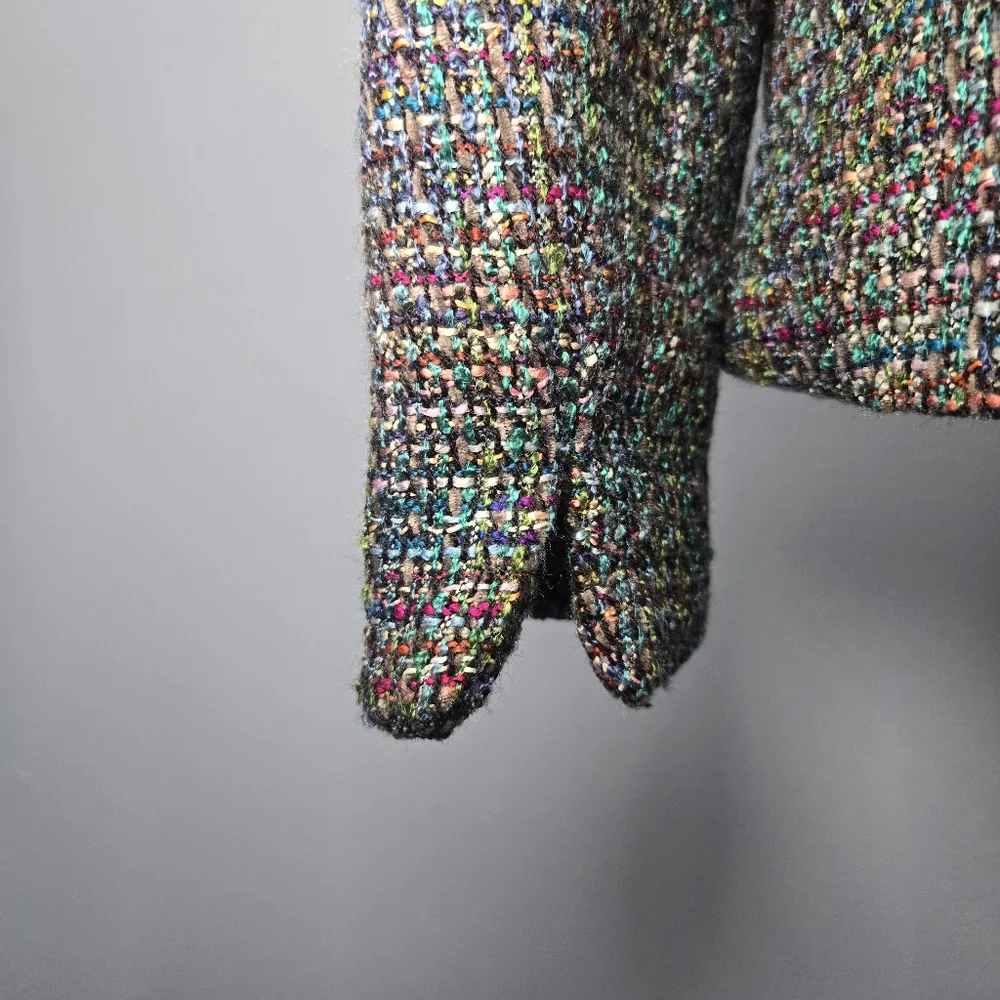 Coldwater Creek‎ Womens Full Zip Multicolored Blazer Jacket Coat Size 4-6